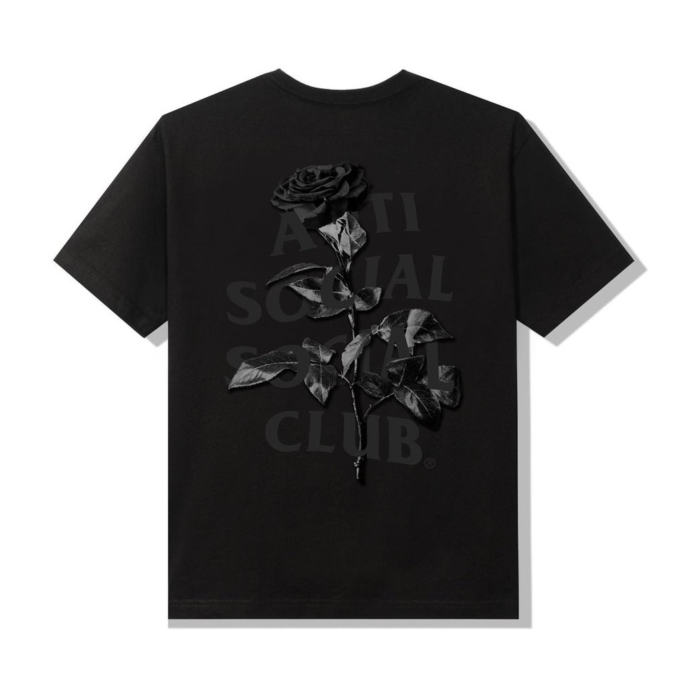 DS Anti Social Social Club Hell O Rose Black Tee ASSC DS